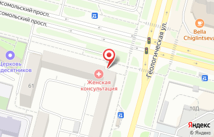Городская поликлиника Сургутская городская клиническая поликлиника №2 на Фёдорова, улица на карте