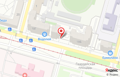 Студия цифровой печати Принт Маркет на Гвардейской улице на карте
