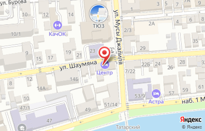 Гостиница Центр в Астрахани на карте