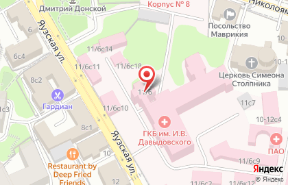 ГКБ им. И.В. Давыдовского на Яузской улице на карте