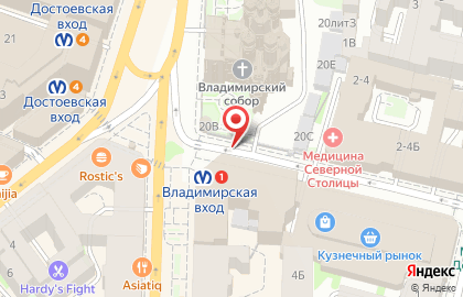 Банк втб Северо-запад в Кузнечном переулке на карте