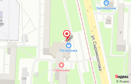 Супермаркет Пятёрочка на улице Владимира Высоцкого на карте