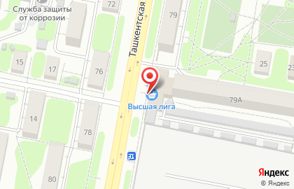 Супермаркет Высшая лига на Ташкентской улице на карте