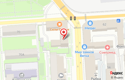 Грузовой поток Киров на карте