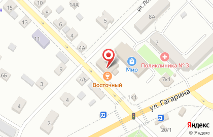Кафе-бар Восточный на улице Гайдара на карте