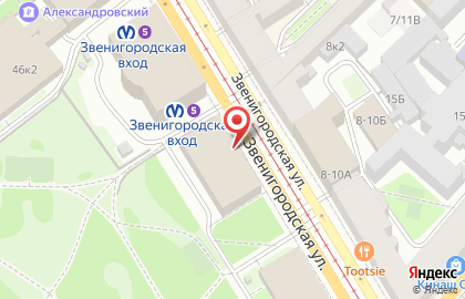Банкомат ФК Открытие на метро Звенигородская на карте