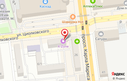 Х-зона на карте