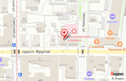 Лето на проспекте Фрунзе на карте
