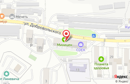 Продовольственный магазин Стрелец на улице Добровольского на карте