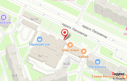 Магазин одежды и трикотажа на проспекте Большевиков на карте