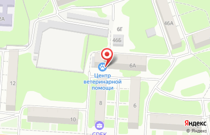 Центр ветеринарной помощи на улице Терешковой на карте