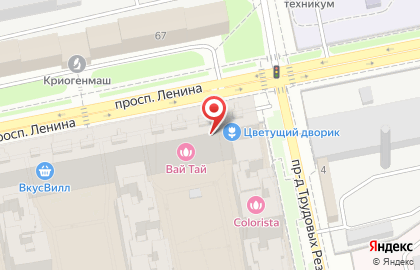 Чистый лист на проспекте Ленина на карте