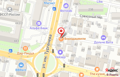Ресторан Бородашвили старший на карте