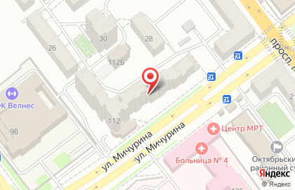 Медицинская лаборатория Наука на улице Мичурина на карте