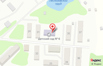 Детский сад №6, п.г.т. Поварово на карте