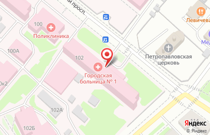 Больница Вологодская городская больница №1 на Советском проспекте на карте