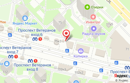 Группа компаний Печатник на проспекте Ветеранов на карте