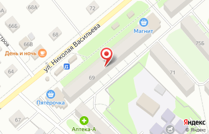 Супермаркет Магнит в Пскове на карте