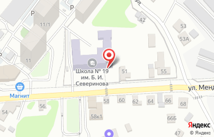 Школа танцев Sense of life на улице Менделеева на карте