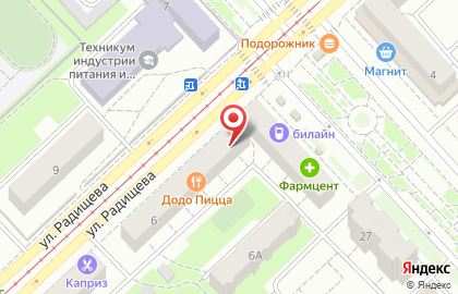 ООО Ломбарды ЮС-585 на улице Радищева на карте
