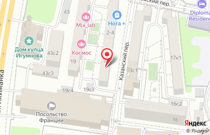 Салон эротического массажа Шоколадный заяц в Казанском переулке на карте