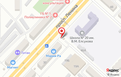 Киоск по продаже хлебобулочных изделий Андреевский хлеб на проспекте Ленина на карте