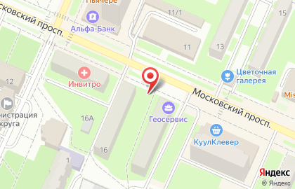 Киоск печатной продукции на Московском проспекте в Пушкино на карте