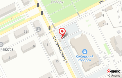 Магазин овощей и фруктов Фруктовый рай на Студенческой улице на карте