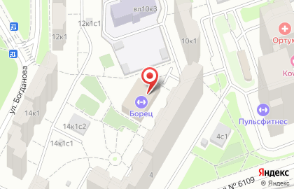 ДЮСШ №96, Борец на улице Богданова на карте