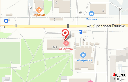 Магазин хлебобулочных изделий Хлебодар в Ленинском районе на карте