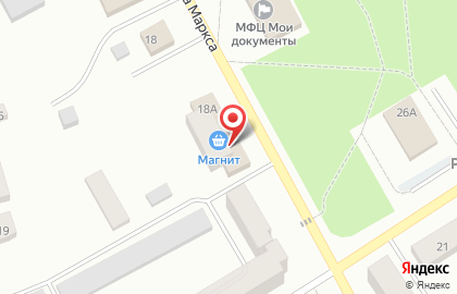 Супермаркет Магнит на улице Карла Маркса на карте