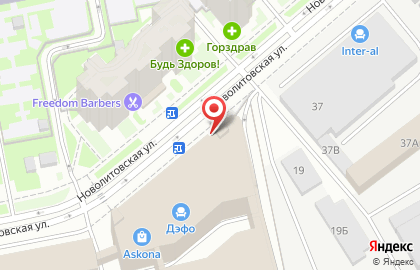 Салон ИнтерДизайн на Новолитовской улице на карте