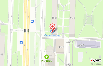 Магазин по продаже суши и пиццы на Новоизмайловском проспекте на карте