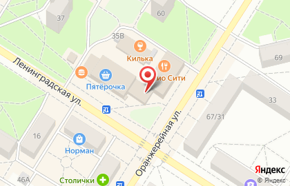 Салон связи МегаФон на улице Ленинградской на карте