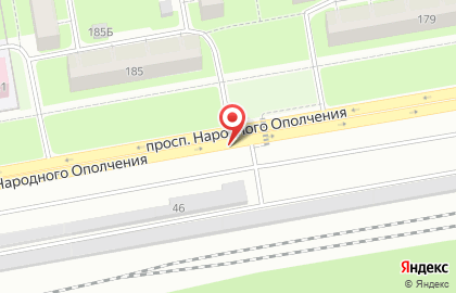 Автостоянка на проспекте Народного Ополчения, 46Б на карте