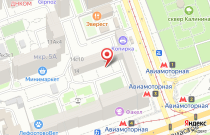 ЗАО Банк ВТБ 24 на Авиамоторной улице на карте
