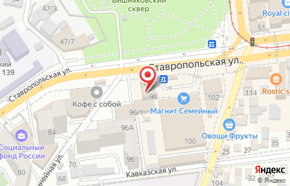 Супермаркет цифровой и бытовой техники DNS на Ставропольской улице, 98 на карте