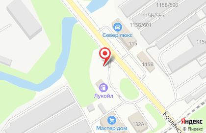 АЗС, ООО ЛУКОЙЛ-Волганефтепродукт на Козлёнской улице на карте