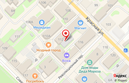 Супермаркет Магнит на Красной улице на карте