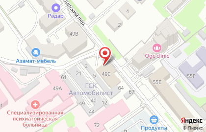 Гаражно-строительный кооператив Автомобилист на улице Николая Ершова, 49Е на карте
