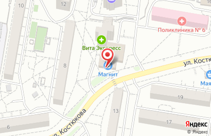 Магазин напольных покрытий Ламинат маркет на улице Костюкова на карте