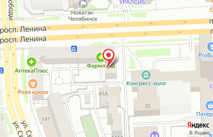 Сеть продовольственных магазинов Яблочко на проспекте Ленина на карте