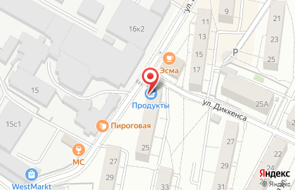 Продуктовый магазин ДенДи на улице Генерала Галицкого на карте