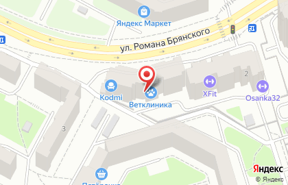 Фирменный магазин ГранПью на улице Романа Брянского на карте