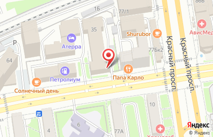 Банкомат Банк ВТБ 24 в Центральном районе на карте