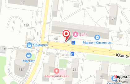 Советский район Киоск по продаже фруктов и овощей на Южно-Моравской улице на карте