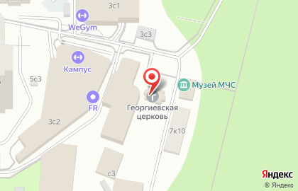 Храм Святого Великомученика Георгия Победоносца при МЧС на Славянском бульваре на карте