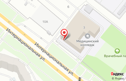 Городская библиотека №8 на Интернациональной улице на карте