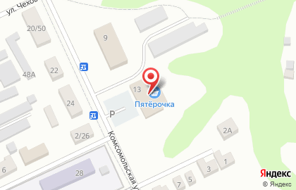 Супермаркет Пятёрочка на Комсомольской на карте
