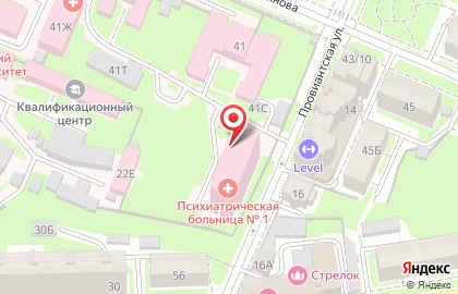 Клиническая психиатрическая больница №1 г. Нижнего Новгорода на карте